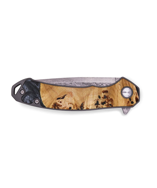 EDC Wood+Resin Pocket Knife - Rylee (Pure Black, 704206)
