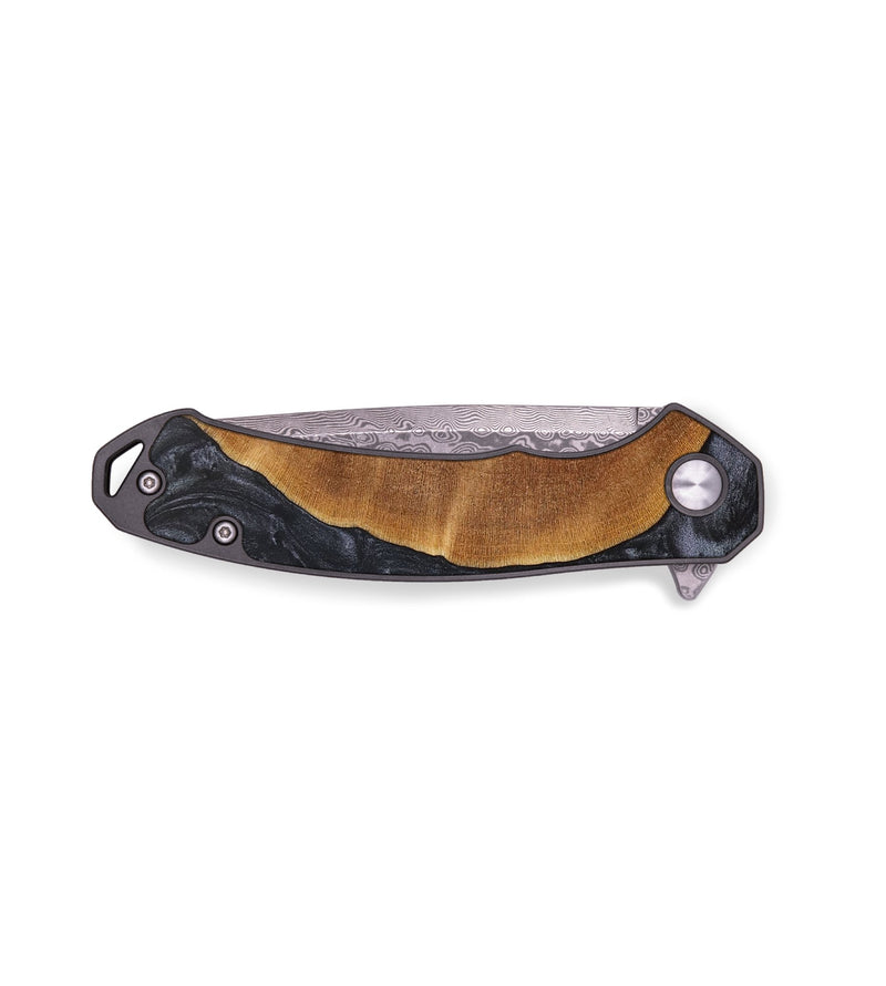 EDC Wood+Resin Pocket Knife - Lana (Pure Black, 704218)