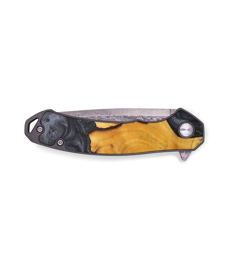 EDC Wood+Resin Pocket Knife - Beckett (Pure Black, 704223)