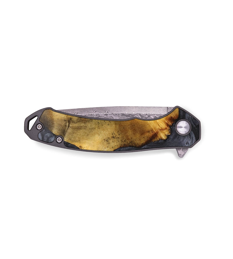 EDC Wood+Resin Pocket Knife - Mckenna (Pure Black, 704224)