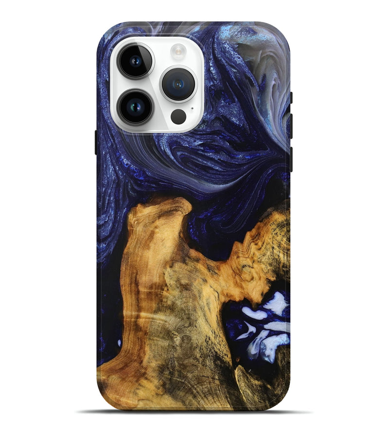 iPhone 15 Pro Max Wood+Resin Live Edge Phone Case - Suzanne (Ombre, 704248)
