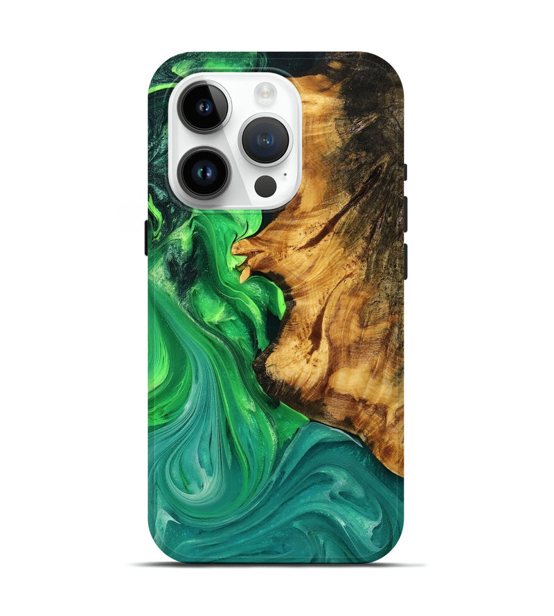iPhone 15 Pro Wood+Resin Live Edge Phone Case - Tucker (Ombre, 704254)