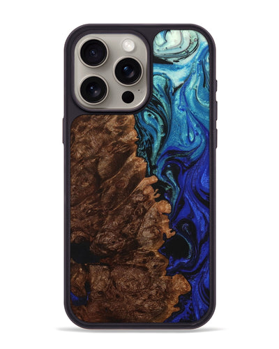 iPhone 15 Pro Max Wood+Resin Phone Case - Mamie (Ombre, 704268)