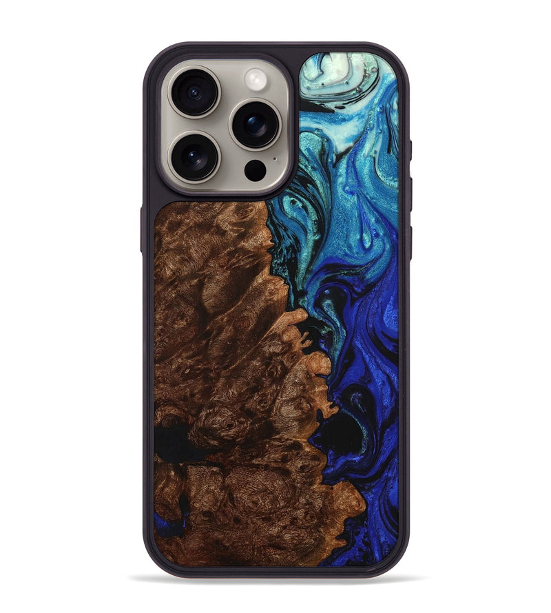 iPhone 15 Pro Max Wood+Resin Phone Case - Mamie (Ombre, 704268)