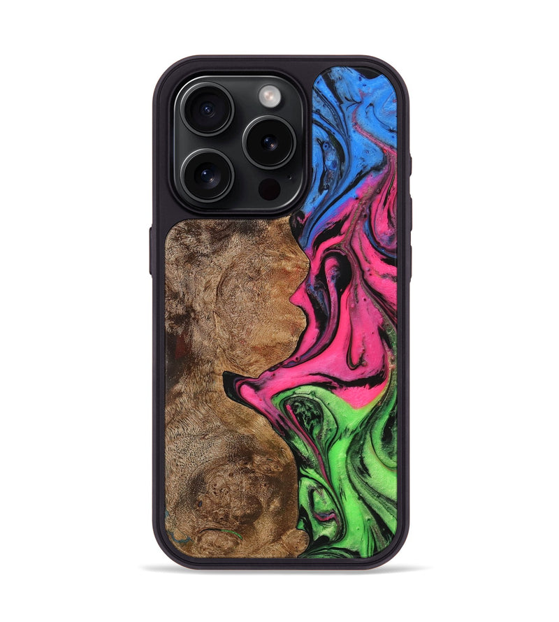 iPhone 15 Pro Wood+Resin Phone Case - Ana (Ombre, 704296)