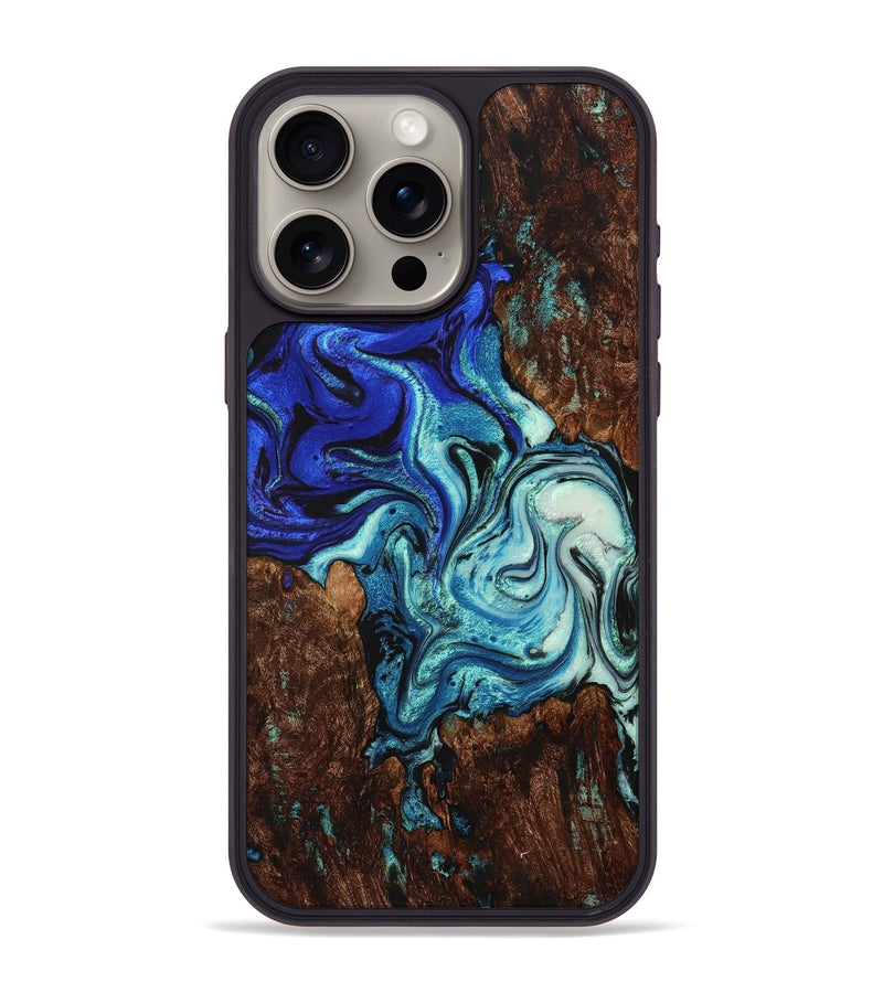 iPhone 15 Pro Max Wood+Resin Phone Case - Deja (Ombre, 704300)