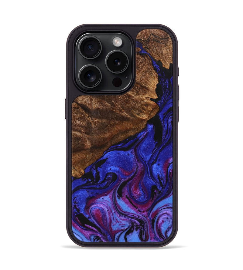 iPhone 15 Pro Wood+Resin Phone Case - Stefanie (Ombre, 704301)