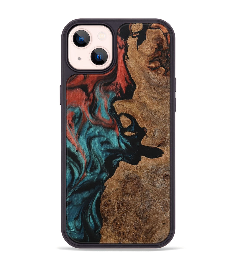 iPhone 14 Plus Wood+Resin Phone Case - Victor (Ombre, 704311)