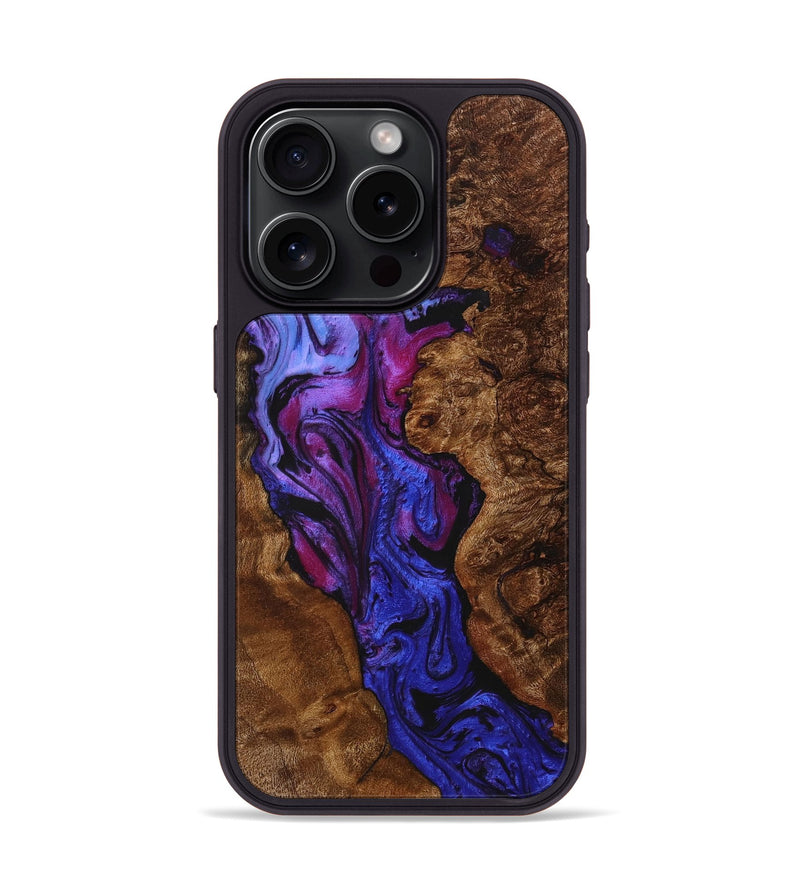 iPhone 15 Pro Wood+Resin Phone Case - Cedric (Ombre, 704314)