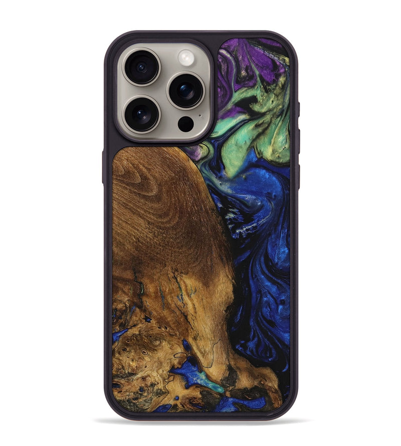 iPhone 15 Pro Max Wood+Resin Phone Case - Wilson (Ombre, 704322)