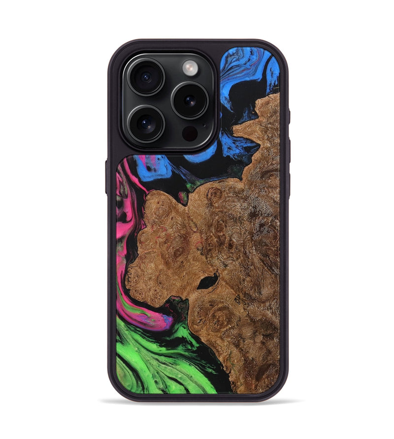 iPhone 15 Pro Wood+Resin Phone Case - Joseph (Ombre, 704340)