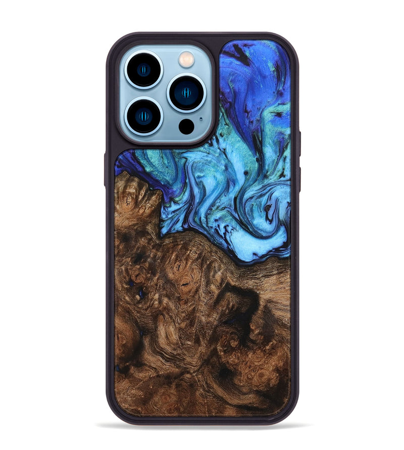 iPhone 14 Pro Max Wood+Resin Phone Case - Doug (Ombre, 704341)