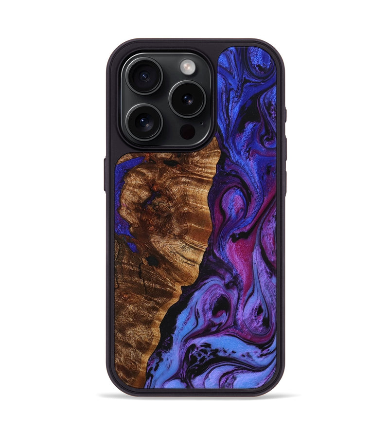 iPhone 15 Pro Wood+Resin Phone Case - Beth (Ombre, 704354)