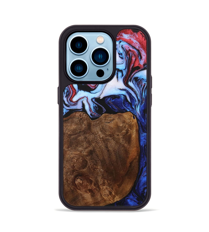 iPhone 14 Pro Wood+Resin Phone Case - Julie (Ombre, 704366)