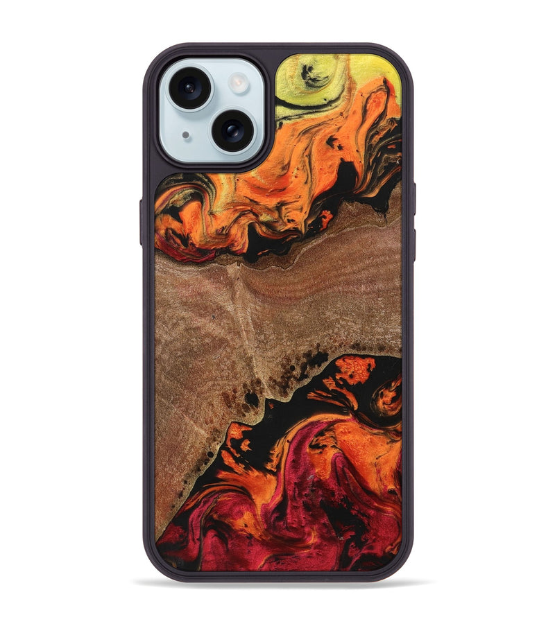 iPhone 15 Plus Wood+Resin Phone Case - Collins (Ombre, 704369)