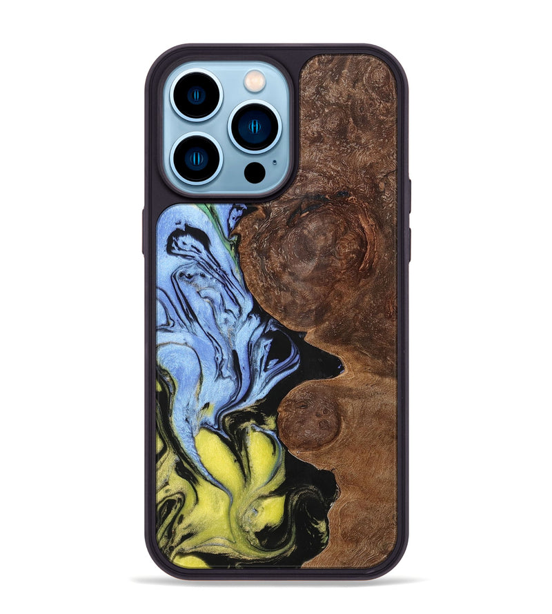iPhone 14 Pro Max Wood+Resin Phone Case - Susie (Ombre, 704372)