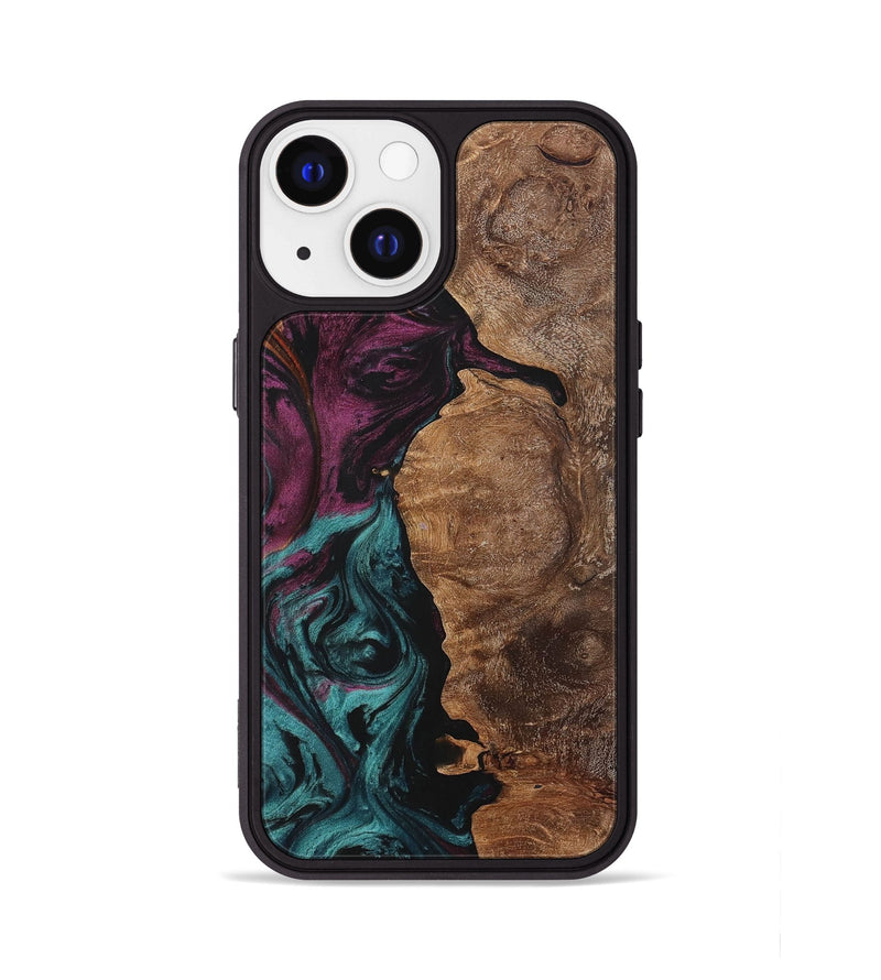 iPhone 13 Wood+Resin Phone Case - Dwayne (Ombre, 704374)