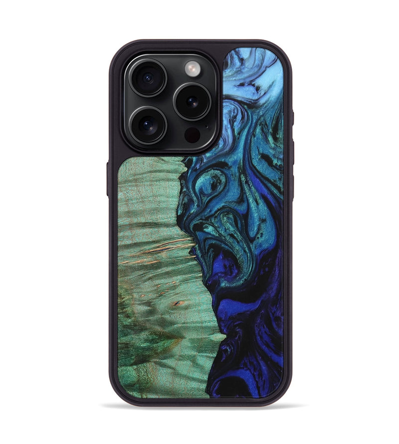 iPhone 15 Pro Wood+Resin Phone Case - Ramon (Ombre, 704378)