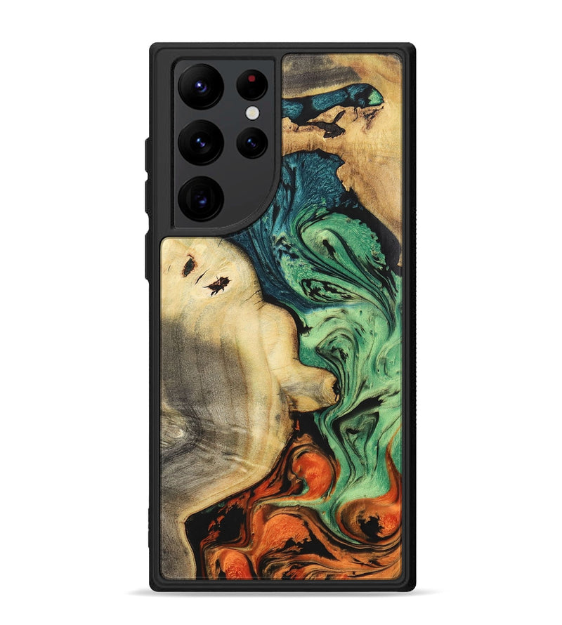 Galaxy S22 Ultra Wood+Resin Phone Case - Keaton (Ombre, 704383)