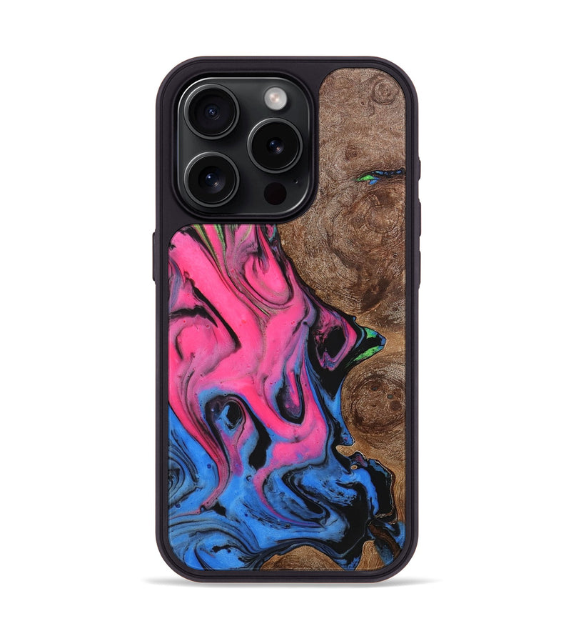 iPhone 15 Pro Wood+Resin Phone Case - Colby (Ombre, 704390)