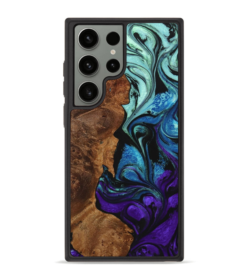 Galaxy S23 Ultra Wood+Resin Phone Case - Eugene (Ombre, 704392)