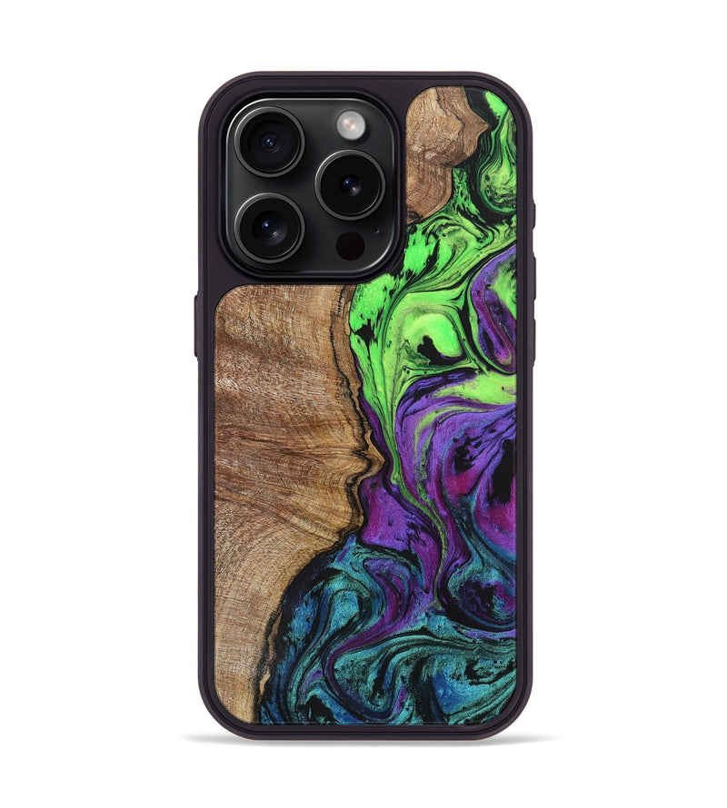 iPhone 15 Pro Wood+Resin Phone Case - Krista (Ombre, 704401)