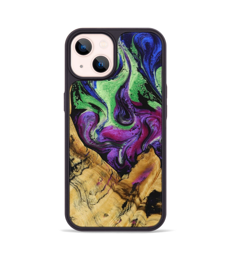 iPhone 14 Wood+Resin Phone Case - Christopher (Ombre, 704415)
