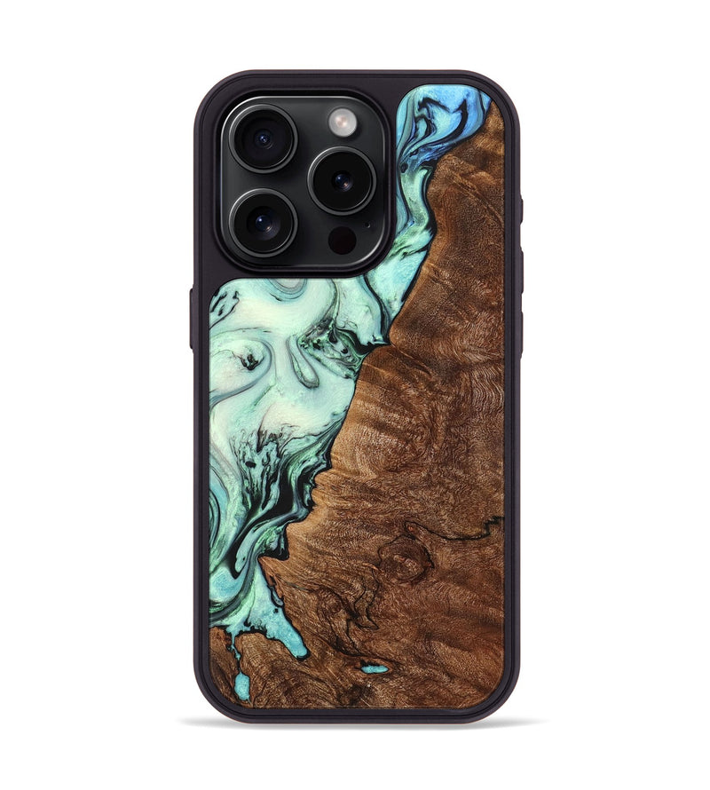 iPhone 15 Pro Wood+Resin Phone Case - Javier (Ombre, 704427)