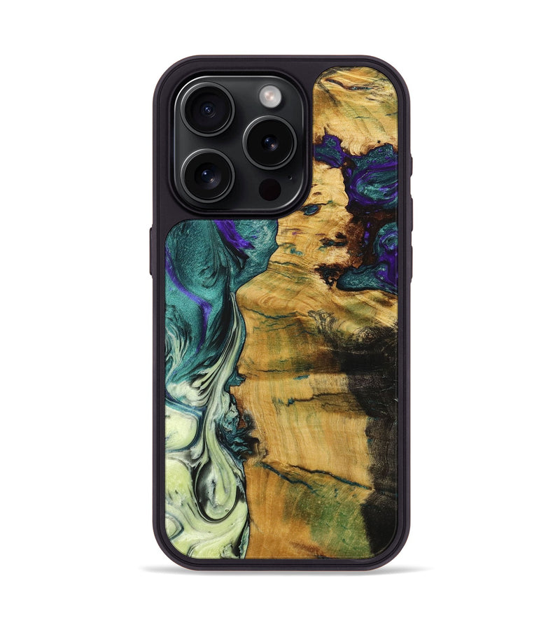 iPhone 15 Pro Wood+Resin Phone Case - Ryder (Ombre, 704430)