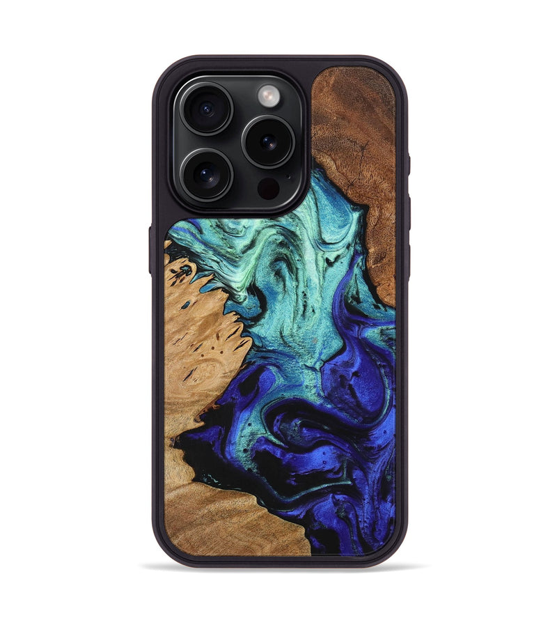 iPhone 15 Pro Wood+Resin Phone Case - Maximus (Ombre, 704431)