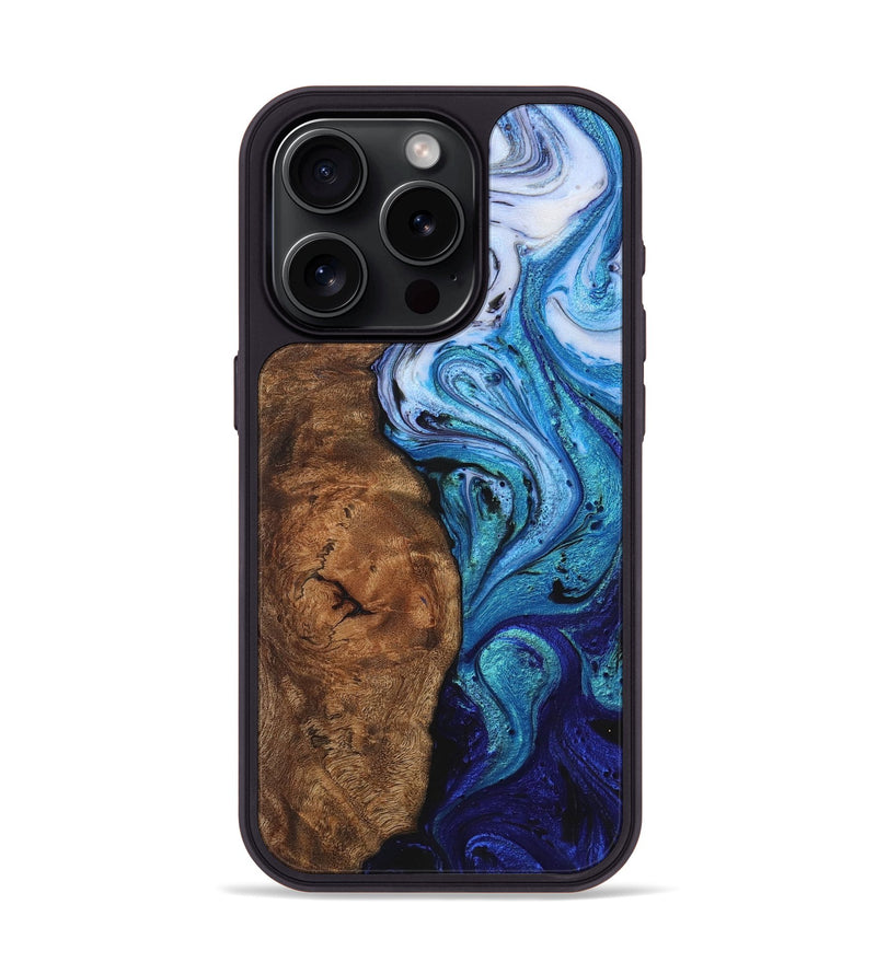 iPhone 15 Pro Wood+Resin Phone Case - Brendon (Ombre, 704438)