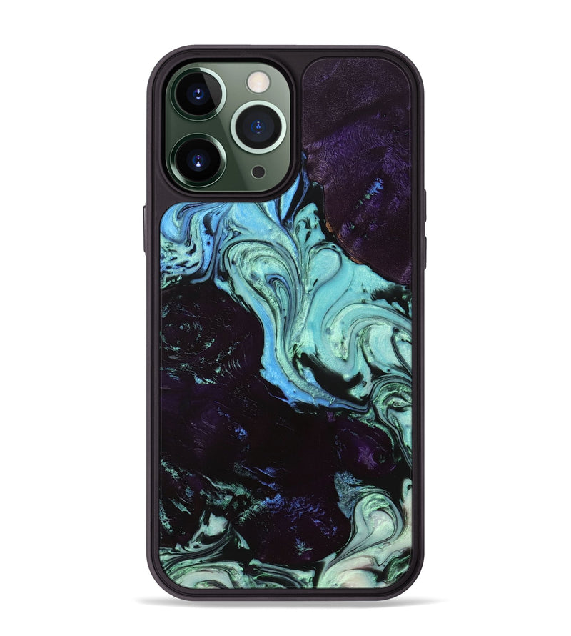 iPhone 13 Pro Max Wood+Resin Phone Case - Graham (Ombre, 704439)