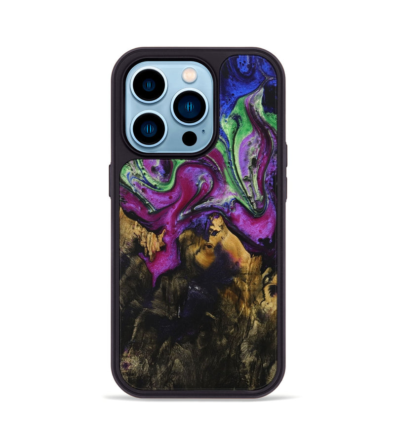 iPhone 14 Pro Wood+Resin Phone Case - Kaylani (Ombre, 704442)