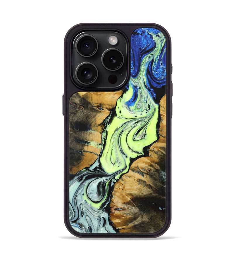 iPhone 15 Pro Wood+Resin Phone Case - Esther (Ombre, 704443)