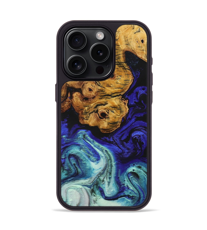 iPhone 15 Pro Wood+Resin Phone Case - Marian (Ombre, 704455)