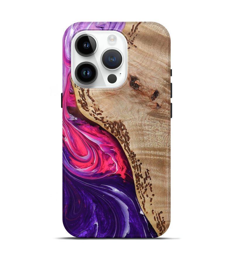 iPhone 15 Pro Wood+Resin Live Edge Phone Case - Paige (Ombre, 704459)