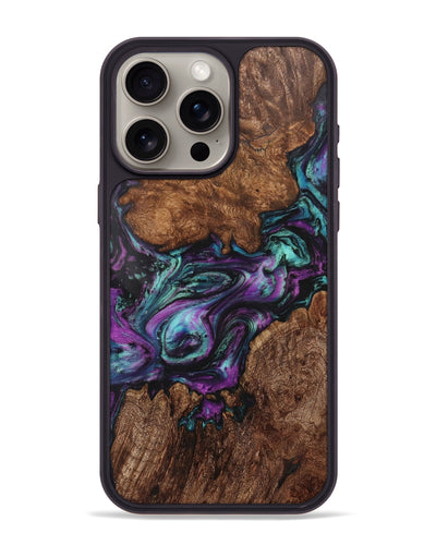 iPhone 15 Pro Max Wood+Resin Phone Case - Remington (Purple, 704740)