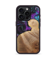 iPhone 15 Pro Wood+Resin Phone Case - Bernadette (Purple, 704755)