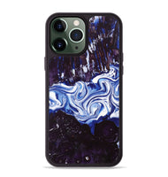 iPhone 13 Pro Max Wood+Resin Phone Case - Jaslene (Blue, 704779)