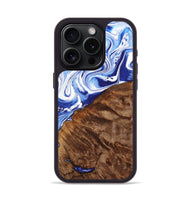 iPhone 15 Pro Wood+Resin Phone Case - Irvin (Blue, 704786)