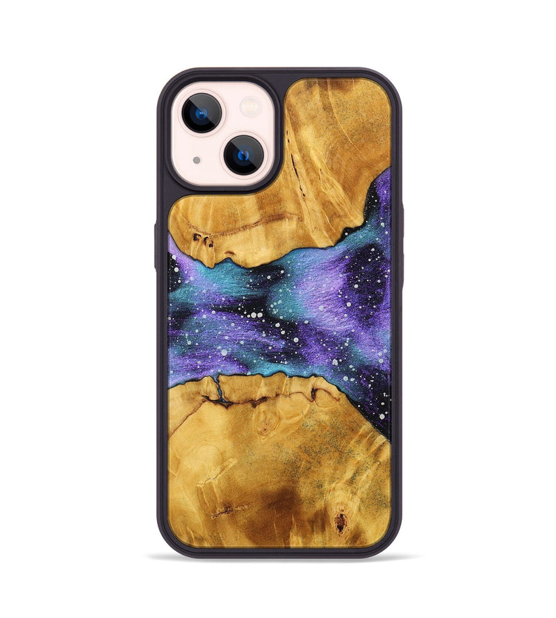 iPhone 14 Wood+Resin Phone Case - Octavia (Cosmos, 704790)