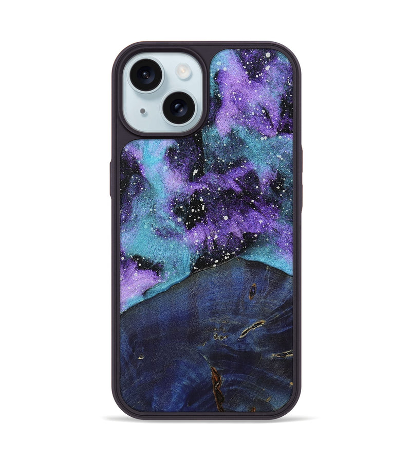iPhone 15 Wood+Resin Phone Case - Ariana (Cosmos, 704796)
