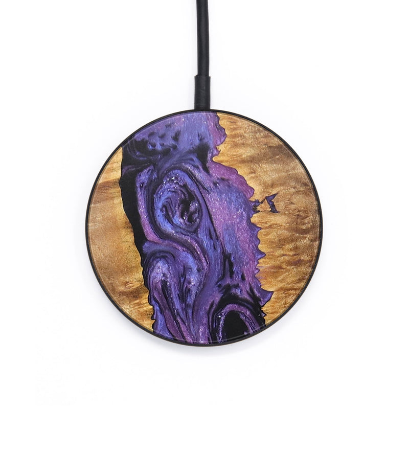 Circle Wood+Resin Wireless Charger - Debra (Purple, 704821)