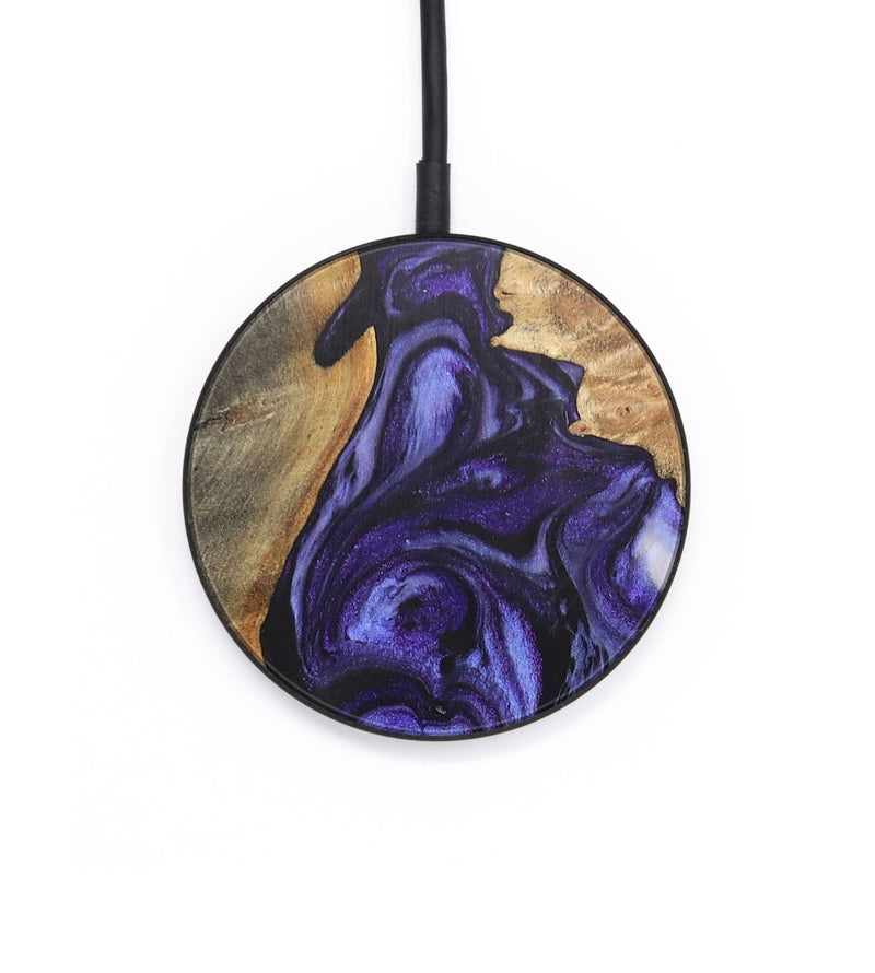 Circle Wood+Resin Wireless Charger - Yvette (Purple, 704823)