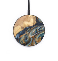 Circle Wood+Resin Wireless Charger - Nicolette (Teal & Gold, 704834)