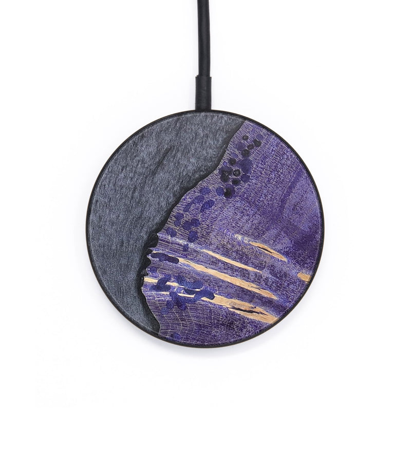 Circle Wood+Resin Wireless Charger - Brittani (Pure Black, 704861)