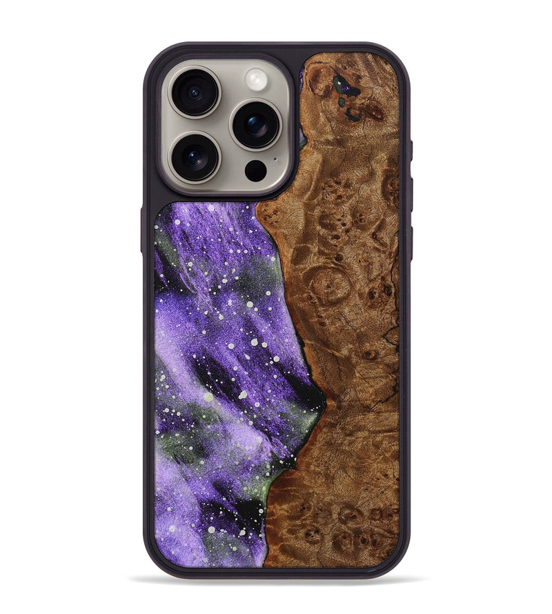 iPhone 15 Pro Max Wood+Resin Phone Case - Anastasia (Cosmos, 704955)