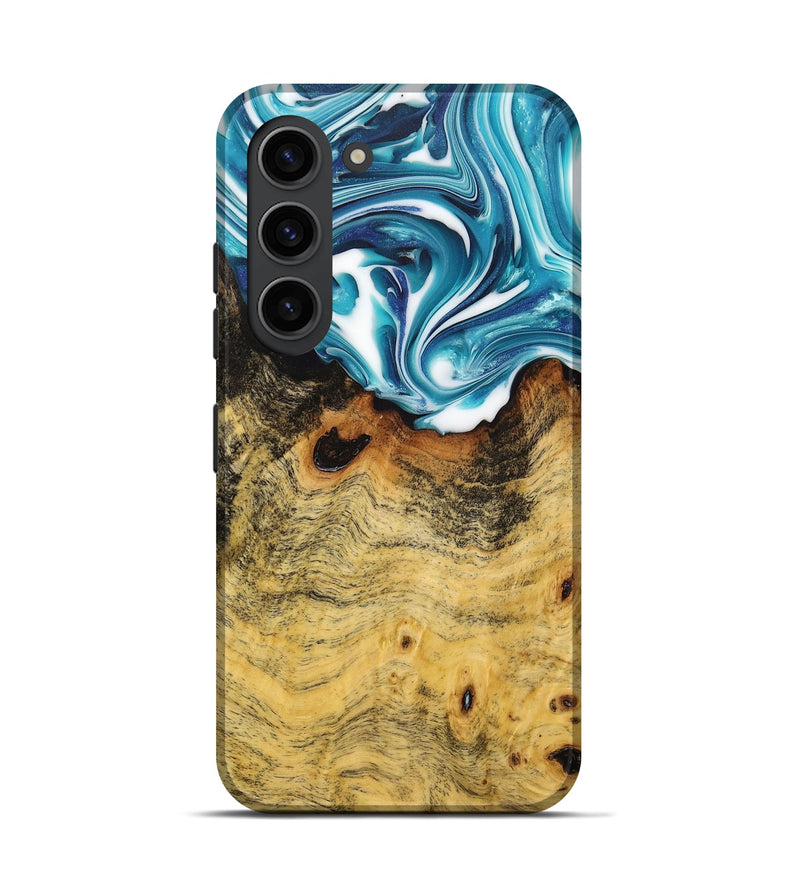 Galaxy S23 Wood+Resin Live Edge Phone Case - Ann (Blue, 704992)