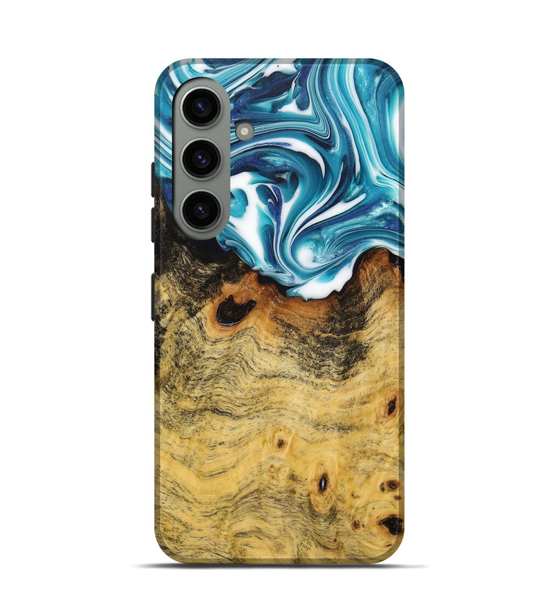 Galaxy S24 Wood+Resin Live Edge Phone Case - Ann (Blue, 704992)