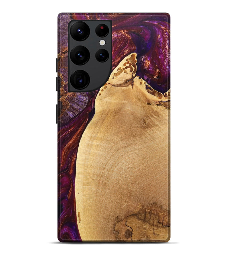 Galaxy S22 Ultra Wood+Resin Live Edge Phone Case - Tobias (Purple, 705003)